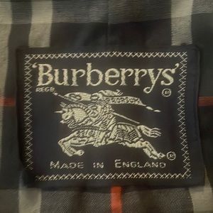 VINTAGE BURBERRY 8LONG NAVY trench COAT